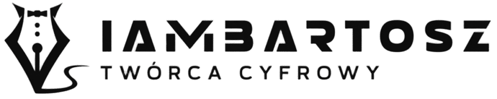 Czarne logo firmy. Zamieszczone w menu na stronie internetowej.